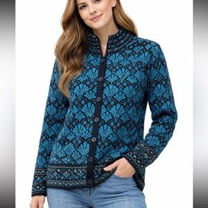 NEW WITH TAGS VINTAGE NOMADIC TRADERS CARDIGAN SWEATER SIZE LARGE